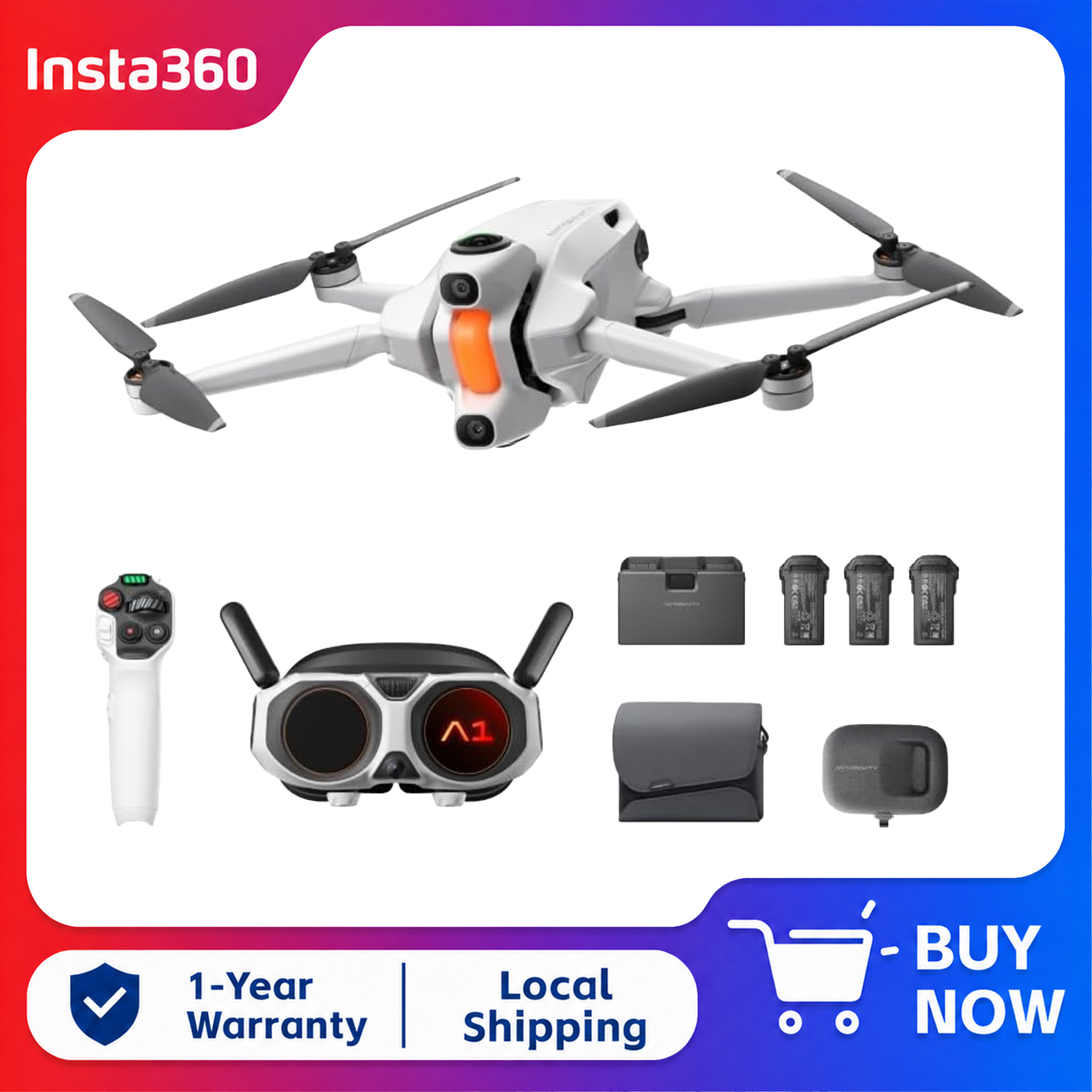 Insta360 Antigravity A1 Explor - Drone Gimbal For Insta360 recension och pris
